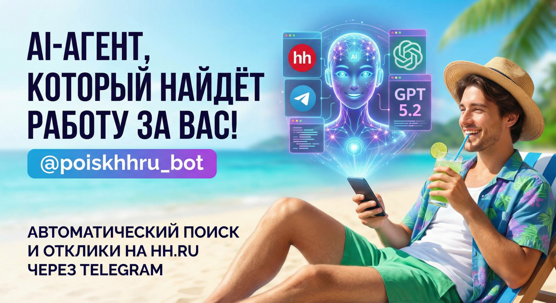 Автоматический поиск вакансий на hh.ru через Telegram-бот