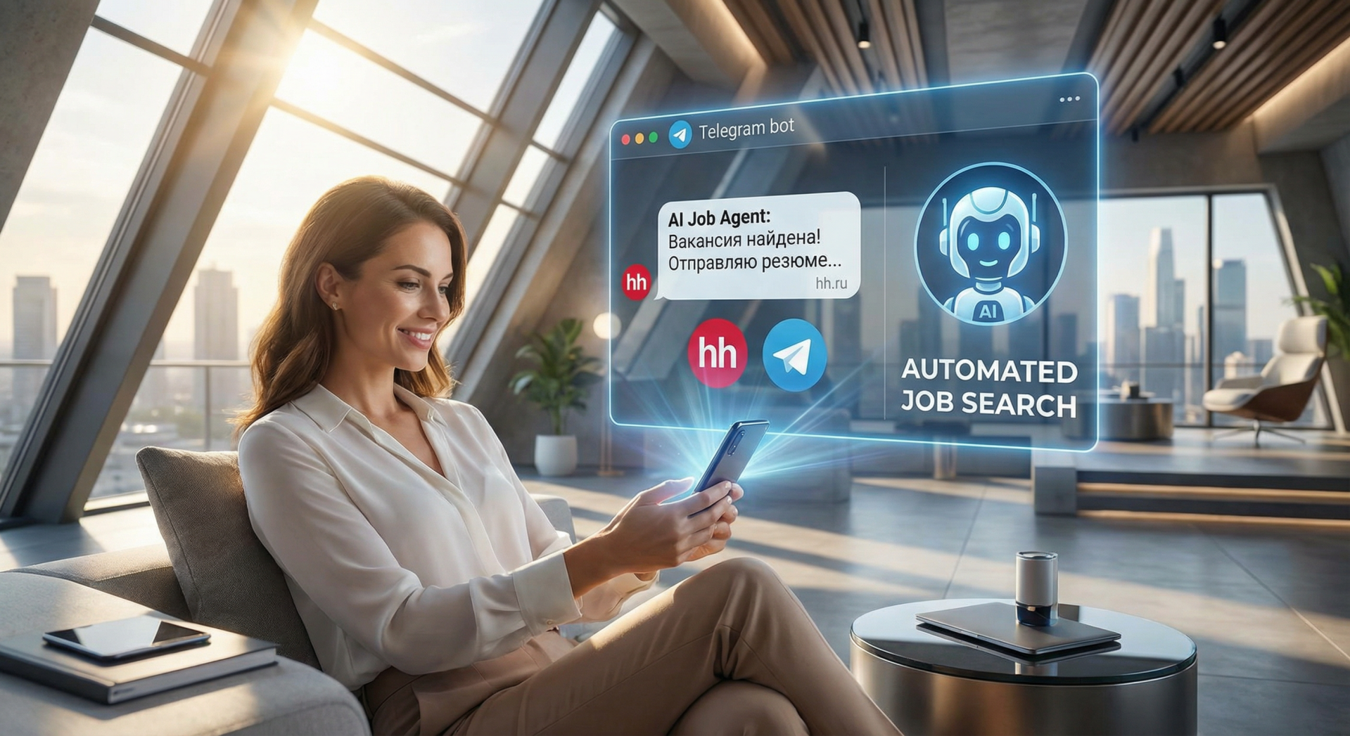 Автоматический поиск вакансий на hh.ru через Telegram-бот: AI-агент, который найдёт работу за вас Устали часами листать вакансии на HeadHunt